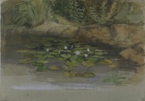 Study of Waterlilies and Other Plants by William Dyce, hand-painted oil painting reproduction