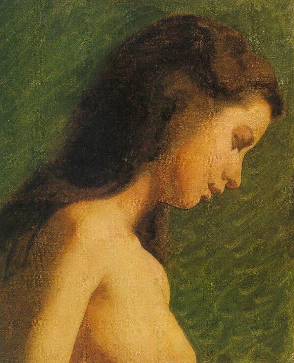 Study of a Girl’s Head by Thomas Eakins, hand-painted oil painting reproduction