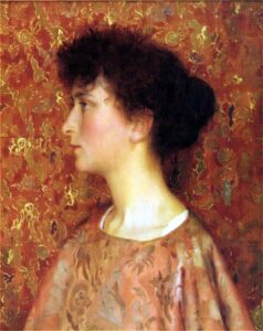 Study of a Young Woman by Thomas Cooper Gotch, hand-painted oil painting reproduction