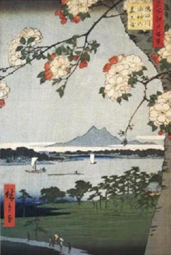 Suigin Grove and Masaki by Ando Hiroshige, hand-painted oil reproduction
