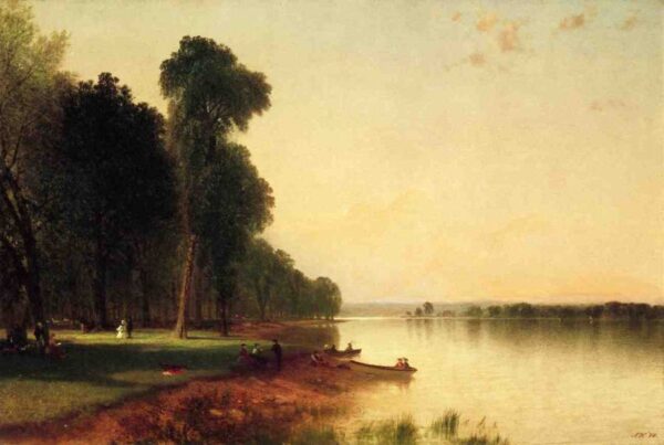 Summer Day on Conesus Lake by John Frederick Kensett, hand-painted oil painting reproduction
