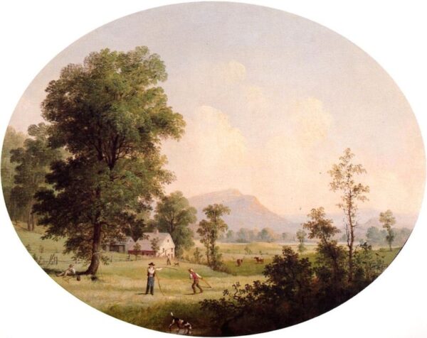 Summer Farm Scene by George Henry Durrie, hand-painted oil painting reproduction