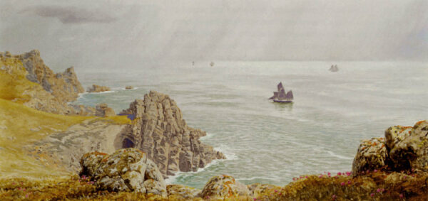 Summer Mists At Tol Pedn by John Brett, hand-painted oil painting reproduction