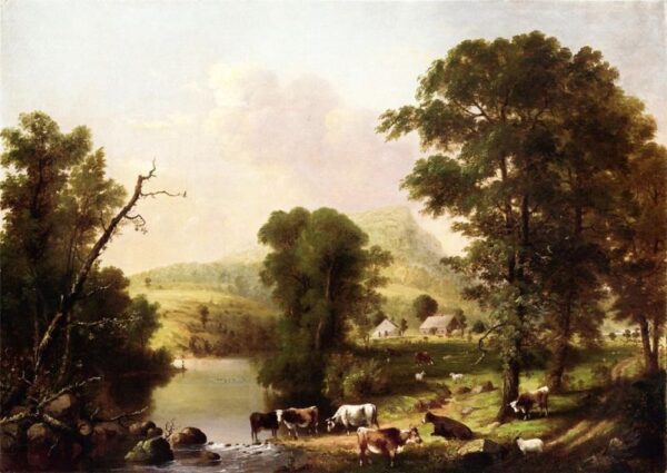 Summer Scene by George Henry Durrie, hand-painted oil painting reproduction