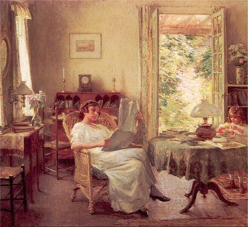 Summer at Hadlyme by Willard Metcalf, hand-painted oil reproduction