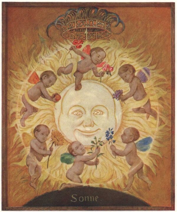 Sun by Hans Thoma, hand-painted oil painting reproduction
