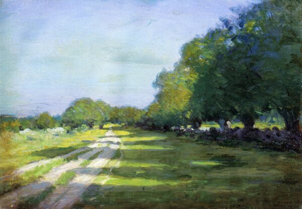 Sun Dappled Path 1895 by Arthur Wesley Dow, hand-painted oil painting reproduction