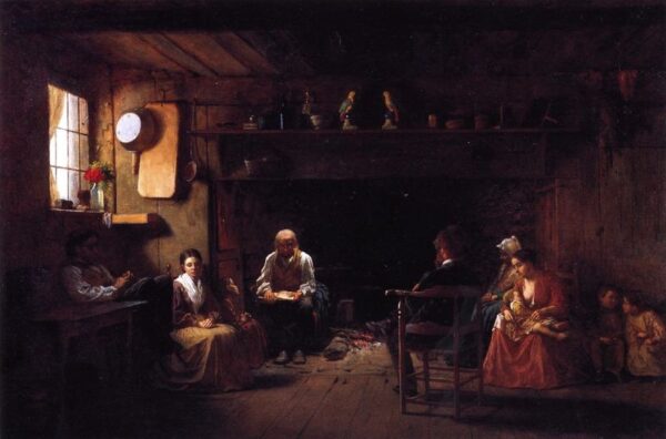 Sunday Morning by Eastman Johnson, hand-painted oil painting reproduction