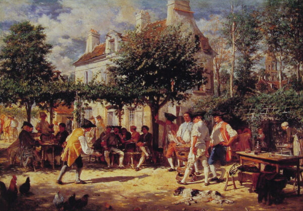 Sunday in Poissy by Jean-Louis Ernest Meissonier, hand-painted oil painting reproduction