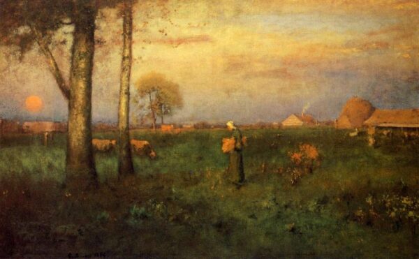 Sundown by George Inness, hand-painted oil painting reproduction