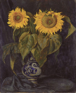 Sunflowers by Hans Thoma, hand-painted oil painting reproduction