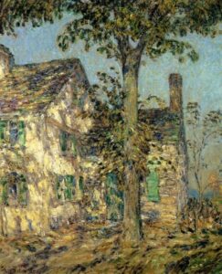 Sunlight on an Old House, Putnam by Frederick Childe Hassam, hand-painted oil painting reproduction
