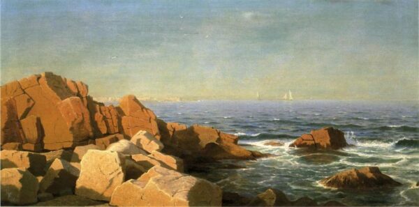 Sunny Afternoon, Newport, Rhode Island by William Stanley Haseltine, hand-painted oil painting reproduction