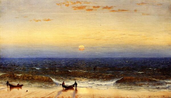 Sunrise, Long Branch, New Jersey by Sanford Robinson Gifford, hand-painted oil painting reproduction