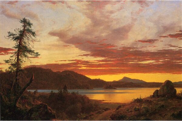 Sunset by Frederic Edwin Church, hand-painted oil painting reproduction