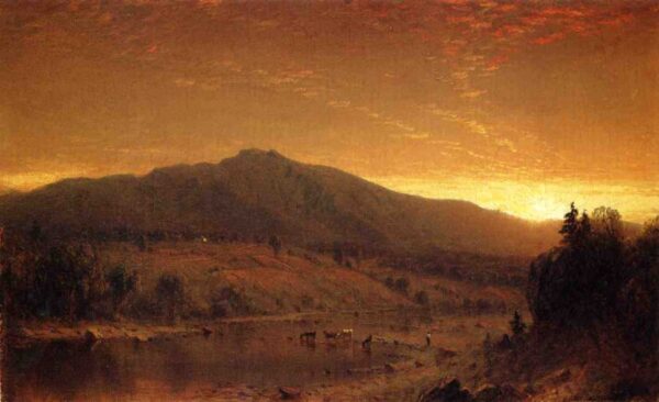 Sunset by Sanford Robinson Gifford, hand-painted oil painting reproduction