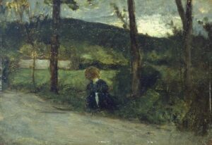 Sunset by Giovanni Segantini, hand-painted oil painting reproduction