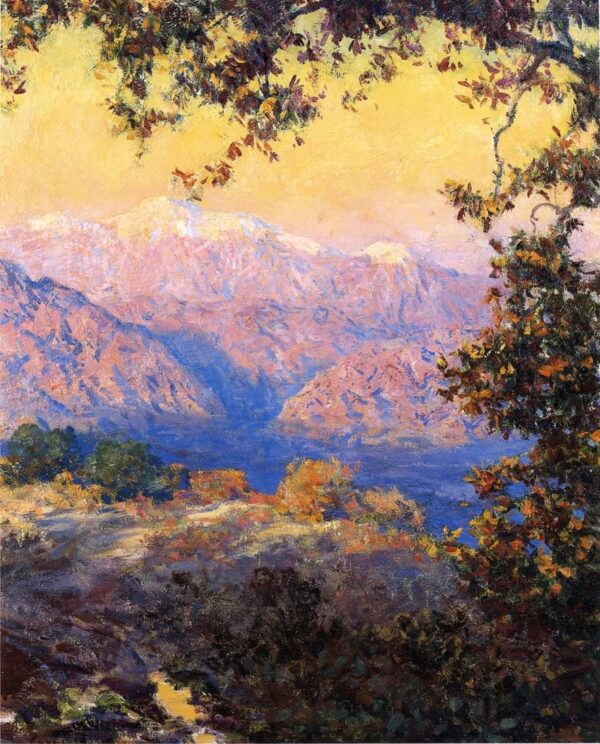 Sunset Glow by Guy Rose, hand-painted oil reproduction