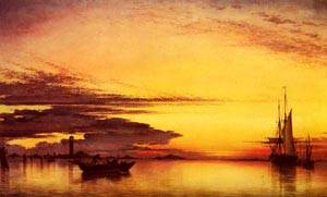 Sunset On The Lagune Of Venice by Edward William Cooke, hand-painted oil painting reproduction