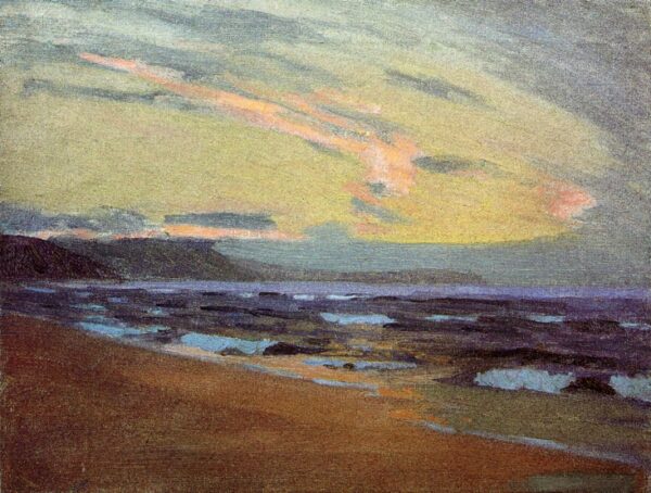 Sunset at Gay Head Marthas Vinyard 1913 by Arthur Wesley Dow, hand-painted oil painting reproduction