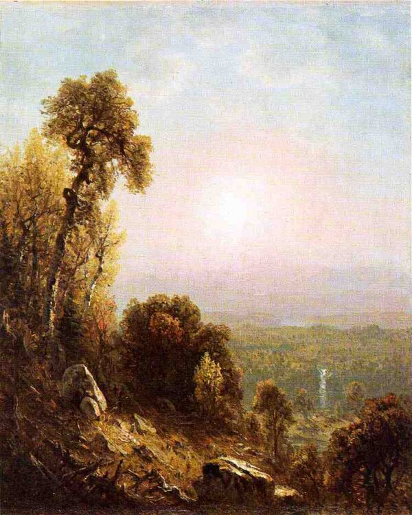 Sunset in the Adirondacks by Sanford Robinson Gifford, hand-painted oil painting reproduction
