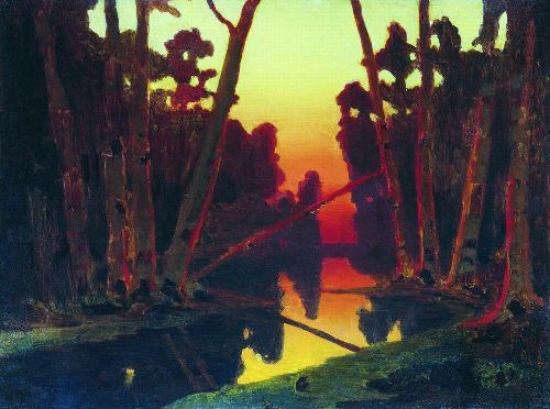 Sunset in the Forest 1 by Arkhip Kuindzhi, hand-painted oil reproduction