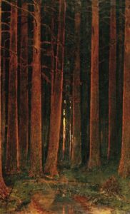 Sunset in the forest 1878 by Arkhip Kuindzhi, hand-painted oil painting reproduction