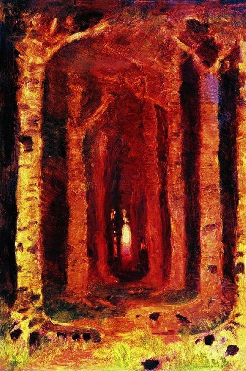 Sunset in the forest 2 by Arkhip Kuindzhi, hand-painted oil reproduction