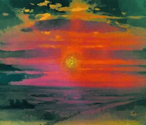 Sunset in winter Seashore 1876 1890 by Arkhip Kuindzhi, hand-painted oil painting reproduction