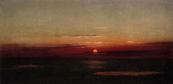 Sunset of the Marshes by Martin Johnson Heade, hand-painted oil painting reproduction