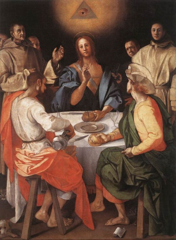 Supper at Emmaus by Jacopo Pontormo, hand-painted oil painting reproduction