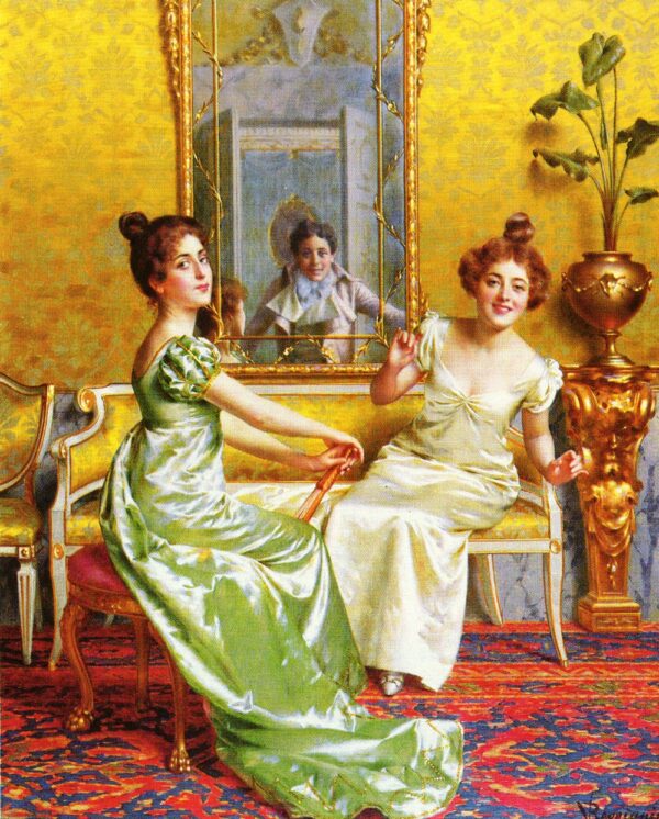 Surprise by Vittorio Reggianini, hand-painted oil painting reproduction