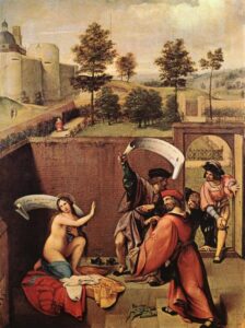 Susanna And The Elders by Lorenzo Lotto, hand-painted oil painting reproduction