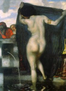 Susanna Bathing by Franz von Stuck, hand-painted oil painting reproduction