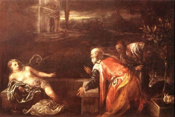 Susanna and the Elders by Jacopo Bassano, hand-painted oil painting reproduction