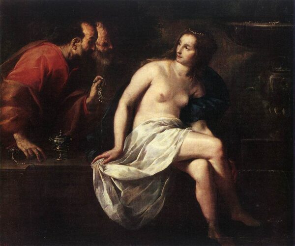 Susanna and the Elders by Guido Cagnacci, hand-painted oil painting reproduction