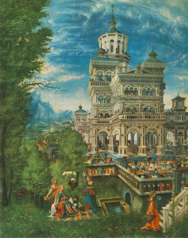 Susanna in the Bath and the Stoning of the Elders by Albrecht Altdorfer, hand-painted oil reproduction