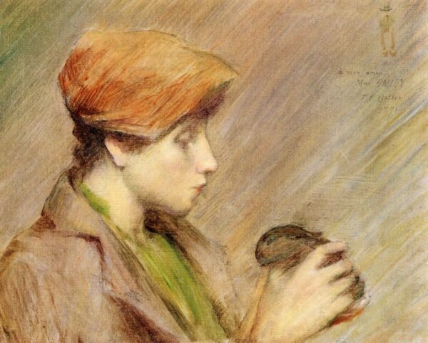 Suzanne (Hoschede) au Lapin by Theodore Earl Butler, hand-painted oil painting reproduction