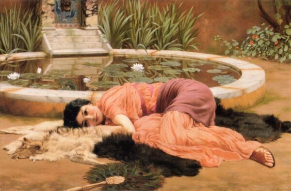Sweet Nothings by John William Godward, hand-painted oil painting reproduction