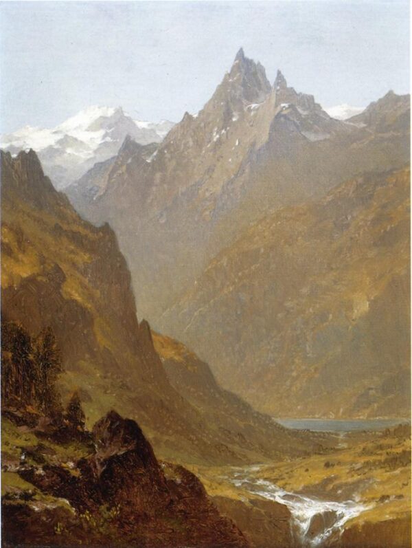 Swiss Scene by Sanford Robinson Gifford, hand-painted oil painting reproduction