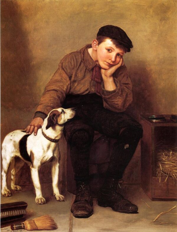 Sympathy by John G Brown, hand-painted oil painting reproduction