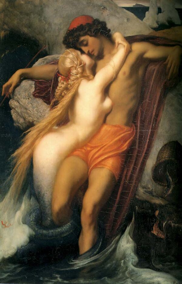 The Fisherman and the Syren by Lord Frederick Leighton, hand-painted oil painting reproduction