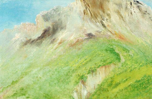 Ta wa que nah, or the Rocky Mountain, Near the Comanche Village by George Catlin, hand-painted oil reproduction