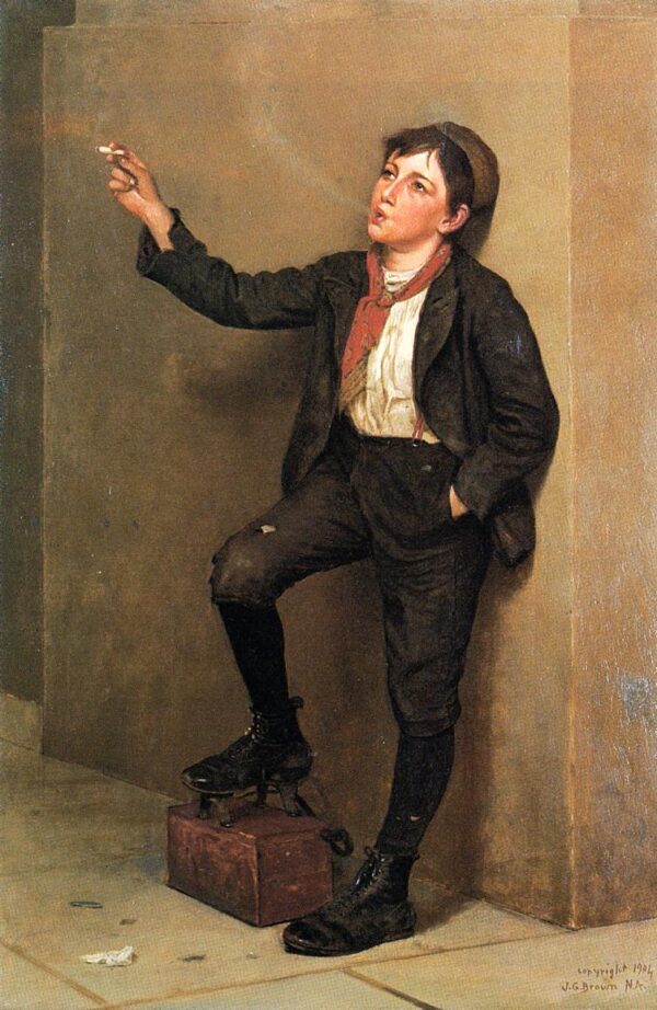 Taking a Break by John G Brown, hand-painted oil painting reproduction