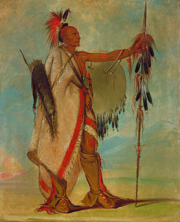 Tal lee, a Warrior of Distinction by George Catlin, hand-painted oil painting reproduction