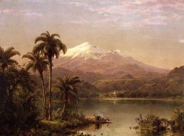 Tamaca Palms by Frederic Edwin Church, hand-painted oil painting reproduction