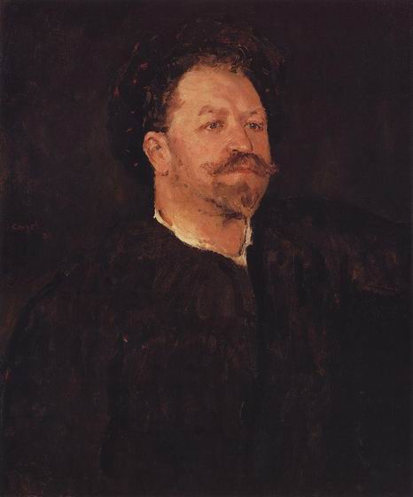 Portrait of Italian Singer Francesco Taman by Valentin Alexandrovich Serov, hand-painted oil reproduction
