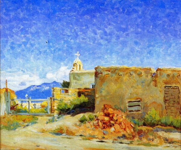 Taos Mission by Mathias J Alten, hand-painted oil painting reproduction