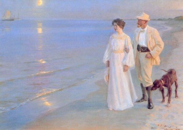Tarde de verano en Skagen by Peder Severin Krøyer, hand-painted oil painting reproduction