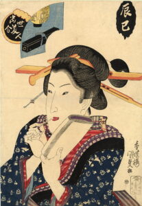 Tatsumi – Pleasure Quarter by Utagawa Kunisada, hand-painted oil painting reproduction